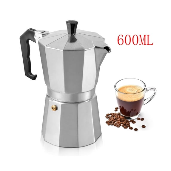 Italian Stovetop Espresso Maker, Aluminum Moka Pot Octagonal Design 6-Cup, Traditional European Coffee Maker for Home Brewing, Durable Stove Top Coffee Pot, Ideal Gift for Coffee Lovers