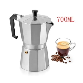 Italian Stovetop Espresso Maker, Aluminum Moka Pot Octagonal Design 6-Cup, Traditional European Coffee Maker for Home Brewing, Durable Stove Top Coffee Pot, Ideal Gift for Coffee Lovers