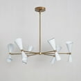 thumbnail image 1 of Italian Style Six-Arms Light Brass Sputnik Chandelier Light Fixture Raw Brass Ceiling Fixture, 1 of 7