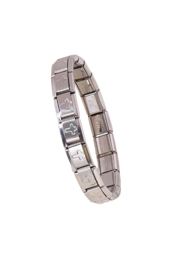 Italian Styles Charm Bracelet Designers Set Stainless Steel Modular Jewelry