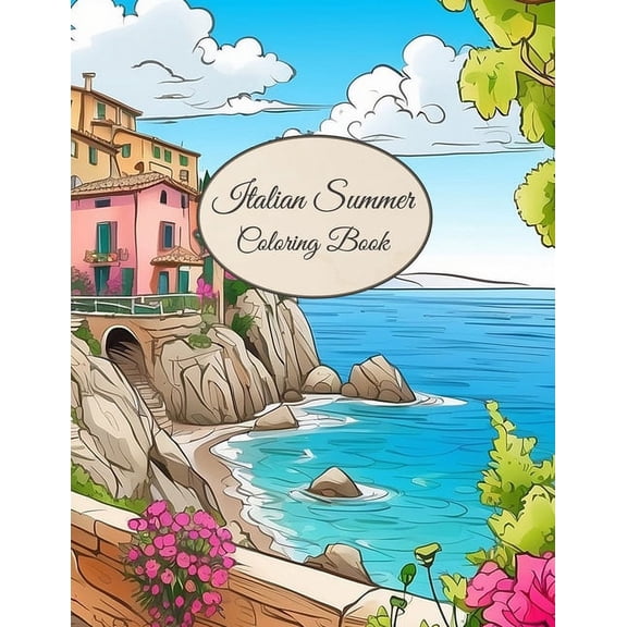 Italian Summer Coloring Book (Paperback)