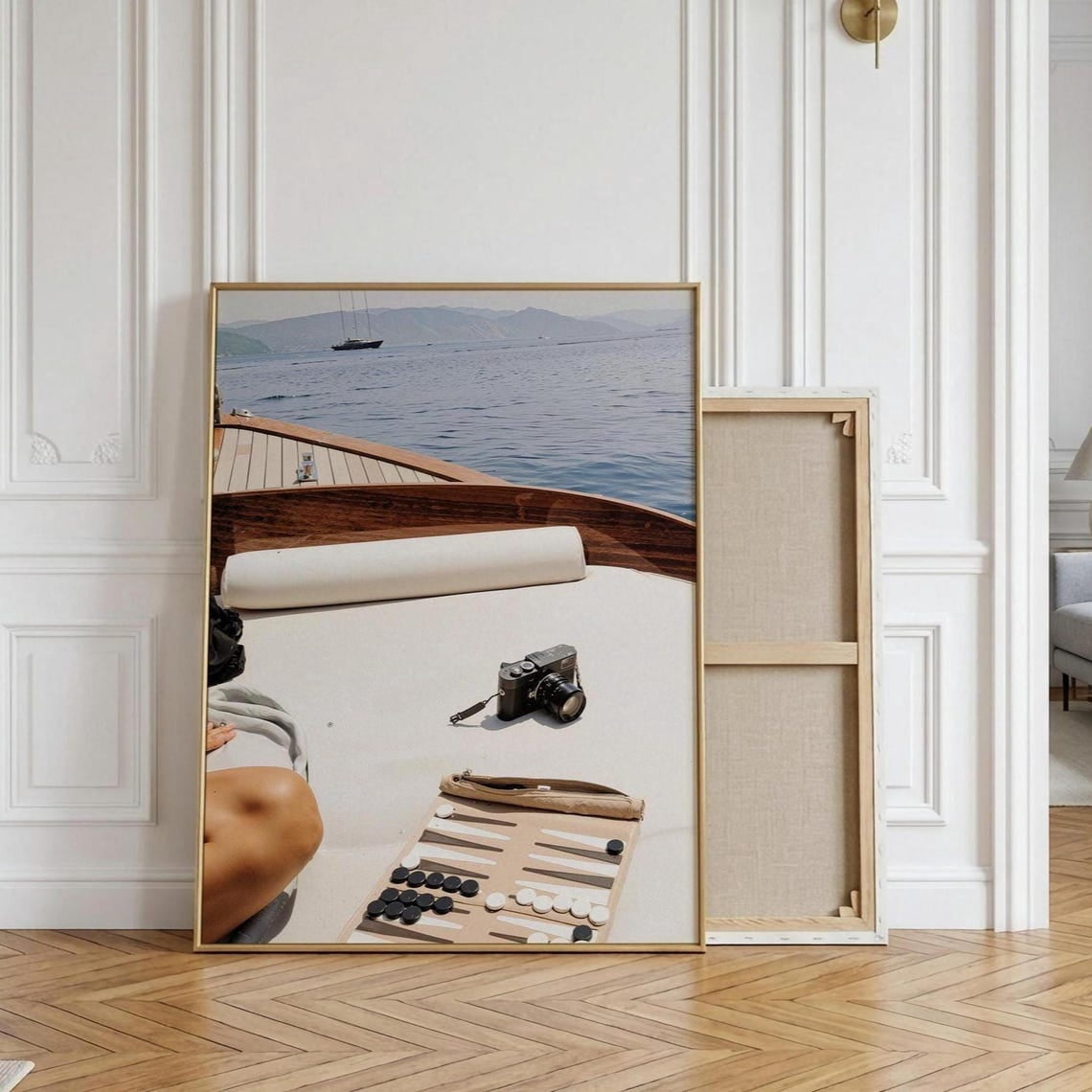 Italian Summer Yacht Wall Art Print, Luxury Sailing And Backgammon ...