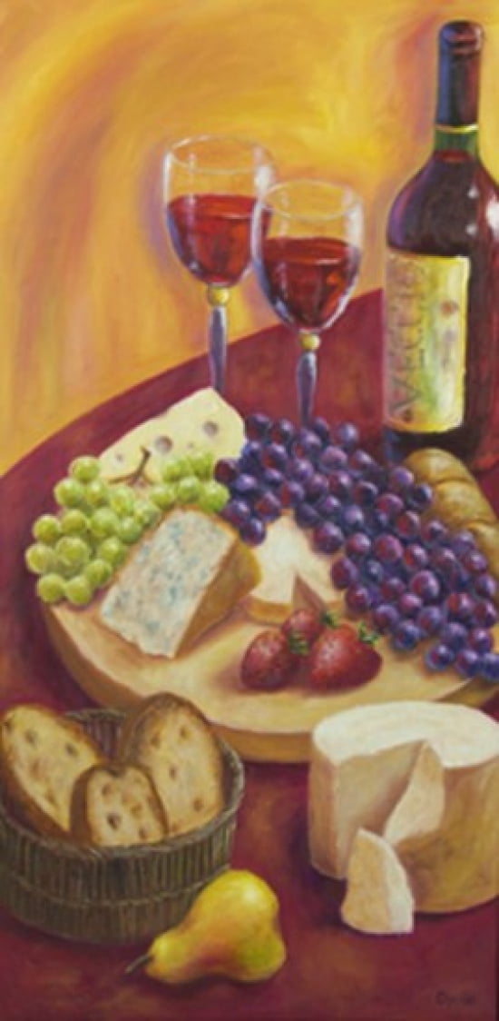 Italian Table Canvas Art - Debra Ozello (12 x 24)