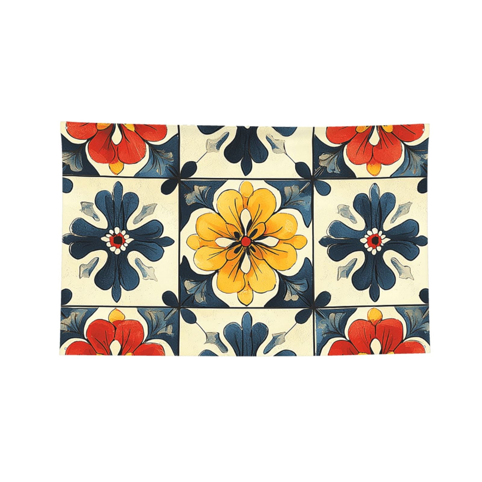 Italian Theme Pattern Four Hole Decorated Banner Flag for Garden Yard Home Decoration Indoor Outdoor 4x6 Ft