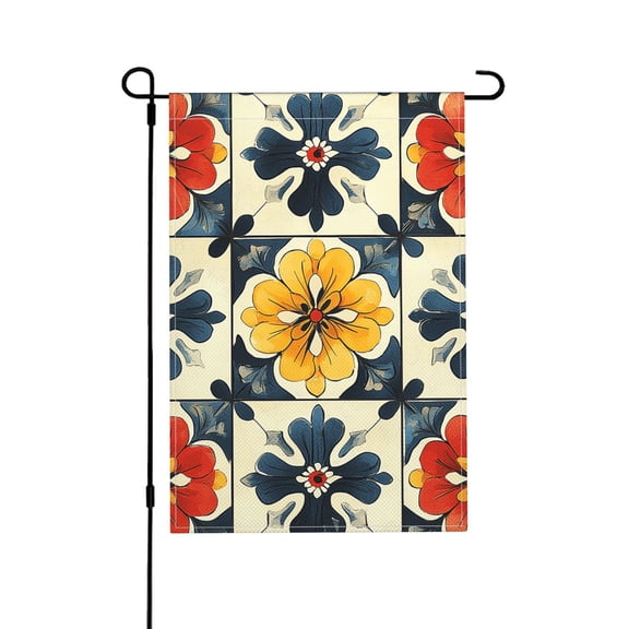 Italian Theme Pattern Garden Flag Outdoor House Flags 12 X 18 Inch Banner Yard Home Decoration