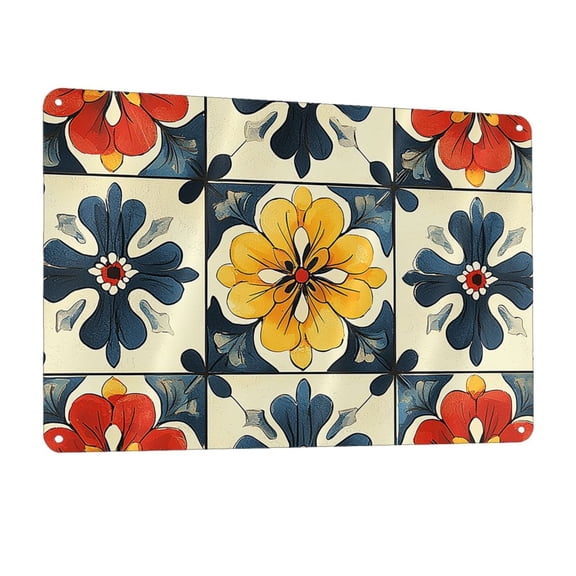 Italian Theme Pattern Metal Tin Sign Wall Decor for Home Bars Restaurants Cafes Store Pubs Sign Gift 12 X 8 Inch