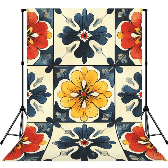 Italian Theme Pattern Photography Backdrop 5x7Ft Background for Photo Studio Video Recording Birthday Party Wedding Home Decor