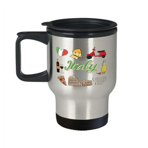 Italian Travel Mug, Famous Things In Italy, Rome Gift, Birthday 14oz Portable Cup