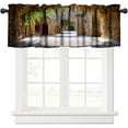 thumbnail image 1 of Italian Tuscan Valance Curtain Italian Street in A Small Provincial Town of Tuscan Italy European, Windows Short Curtain Valances for Kitchen Bathroom Farmhouse with Rod Pocket, 1 Panel 54X18 Inches, 1 of 6