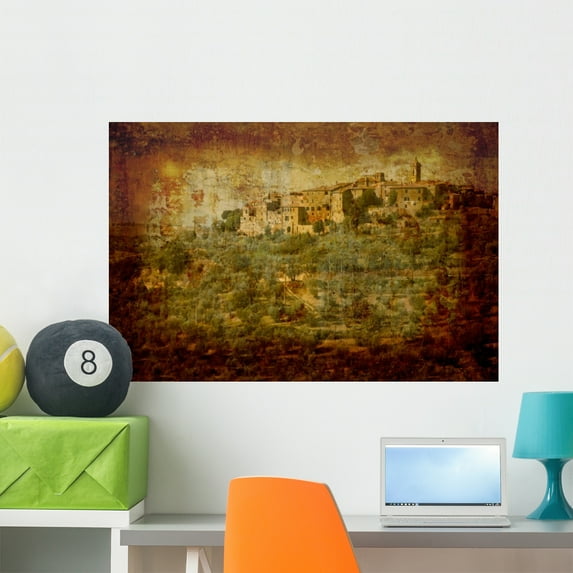 Italian Village Wall Mural by Wallmonkeys Peel and Stick Graphic (36 in W x 24 in H) WM51702