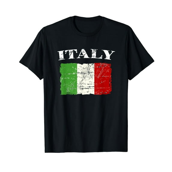 Italian Vintage Flag - Italy Retro Banner Ensign T-Shirt Men Women Casual Vintage T-Shirt