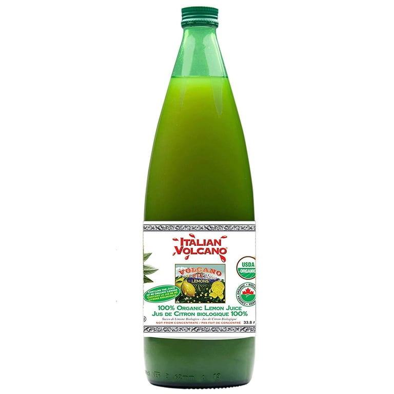 Italian Volcano USDA Organic Lemon Juice Beverage, 1 Liter Bottle