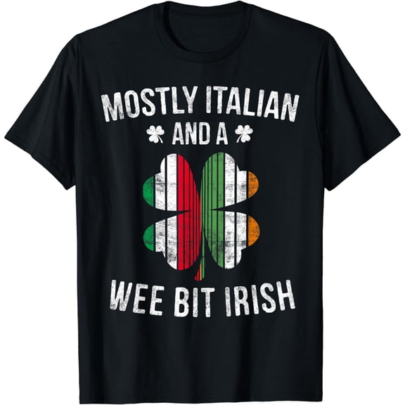 Italian Wee Bit Irish T-Shirt Italy Patrick Day Gifts T-Shirt