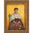 thumbnail image 1 of Italian Woman (Agostina Segatori) 24x18 Gold Ornate Wood Framed Canvas Art by Vincent van Gogh, 1 of 2
