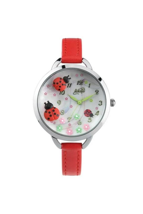 Italian Wrist Watch for Women by Didofa: 3D Original Fashion Watch Ladybug Reg