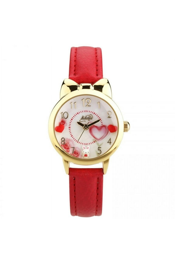 Italian Wrist Watch for Women by Didofa: 3D Original Fashion Watch Red 27mm