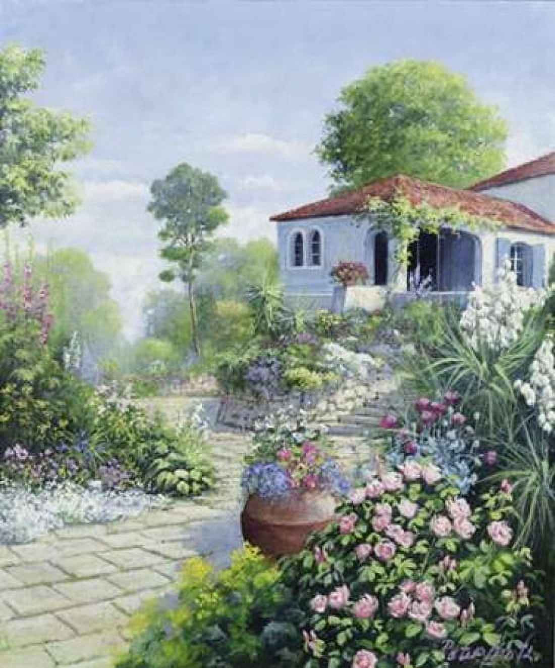 Italian garden I Canvas Art - Peter Motz (24 x 24)