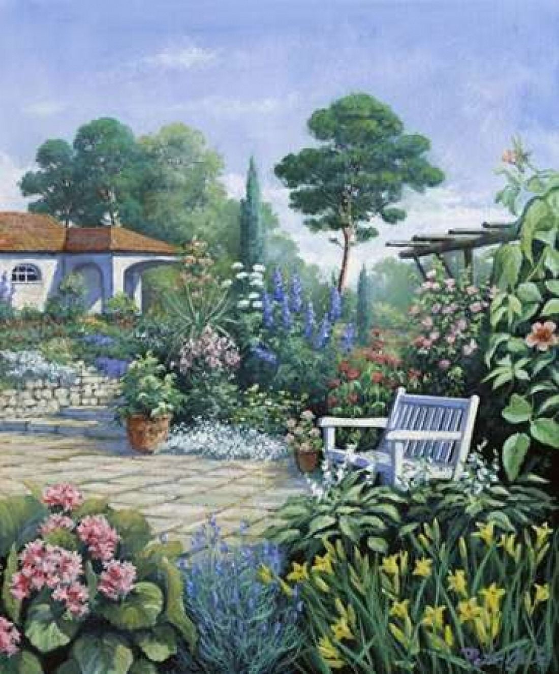 Italian garden II Canvas Art - Peter Motz (24 x 24)