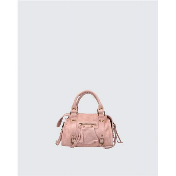 ItalianArtisan Italian Artisan Womens Handcrafted Luxury Suede Calf Leather Shoulder Handbag Made In Italy-Small