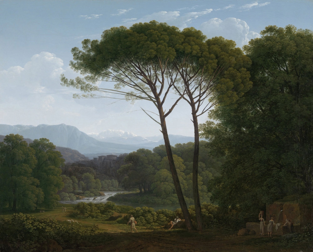 Italianate Landscape With Pines Canvas Art - (24 x 18)