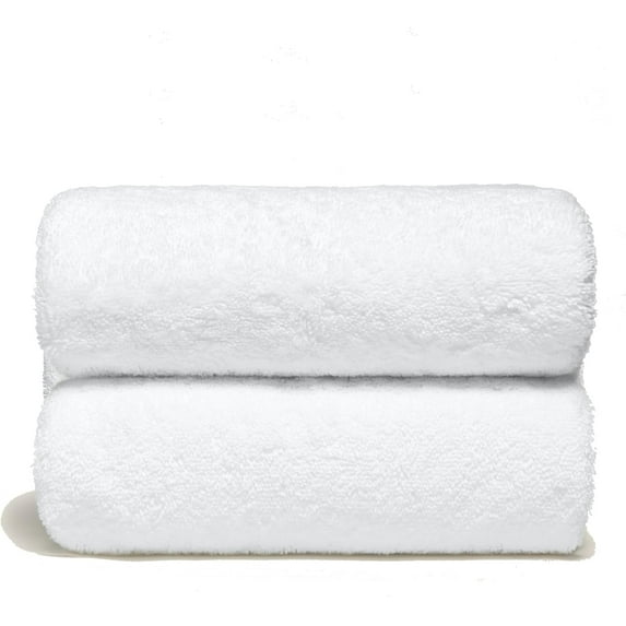 Italic Ultraplush Australian Cotton Bath Sheets - Set of 2 Luxury Extra Large Heavy Duty Bath Sheets, 800GSM Plush and Absorbent, 100% Cotton Sheets for Hotels, Bath, Gym & Spa (White)
