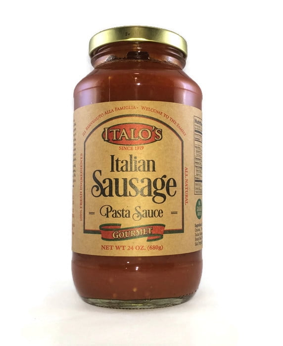 Italo's Keto & Paleo Friendly Sausage Tomato Sauce for Pasta, No Added