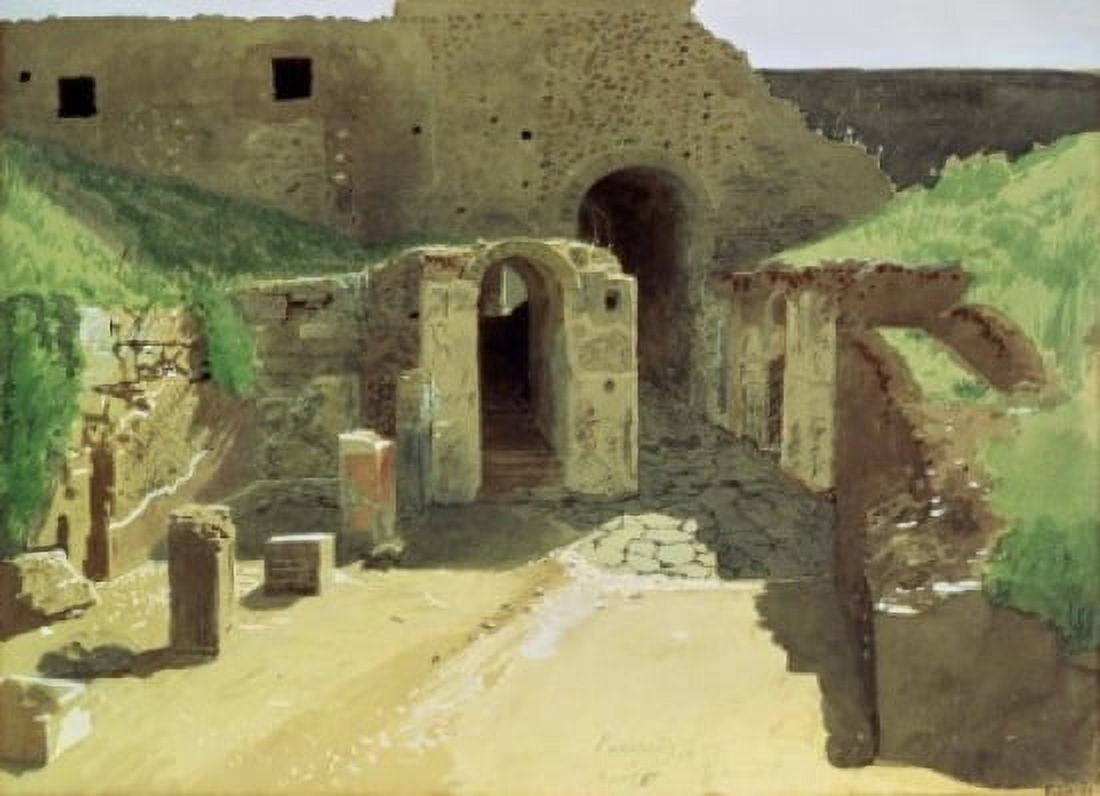 Italy 1876 Ivan Nikolaevic Kramskoj (1837-1887 Russian) Tretyakov Gallery Moscow Russia Canvas Art - Ivan Nikolaevic Kramskoj (24 x 36)