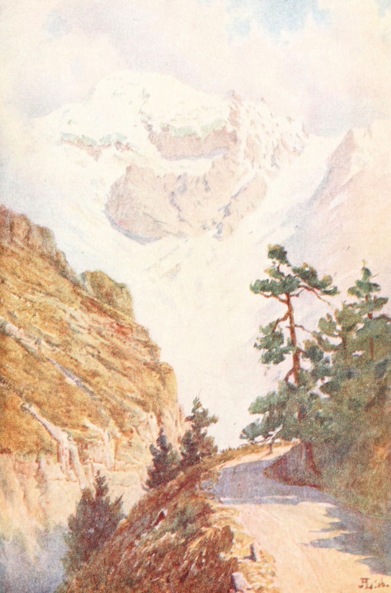 Italy 1907 An Alpine pass in summer Canvas Art - Unknown (24 x 36)