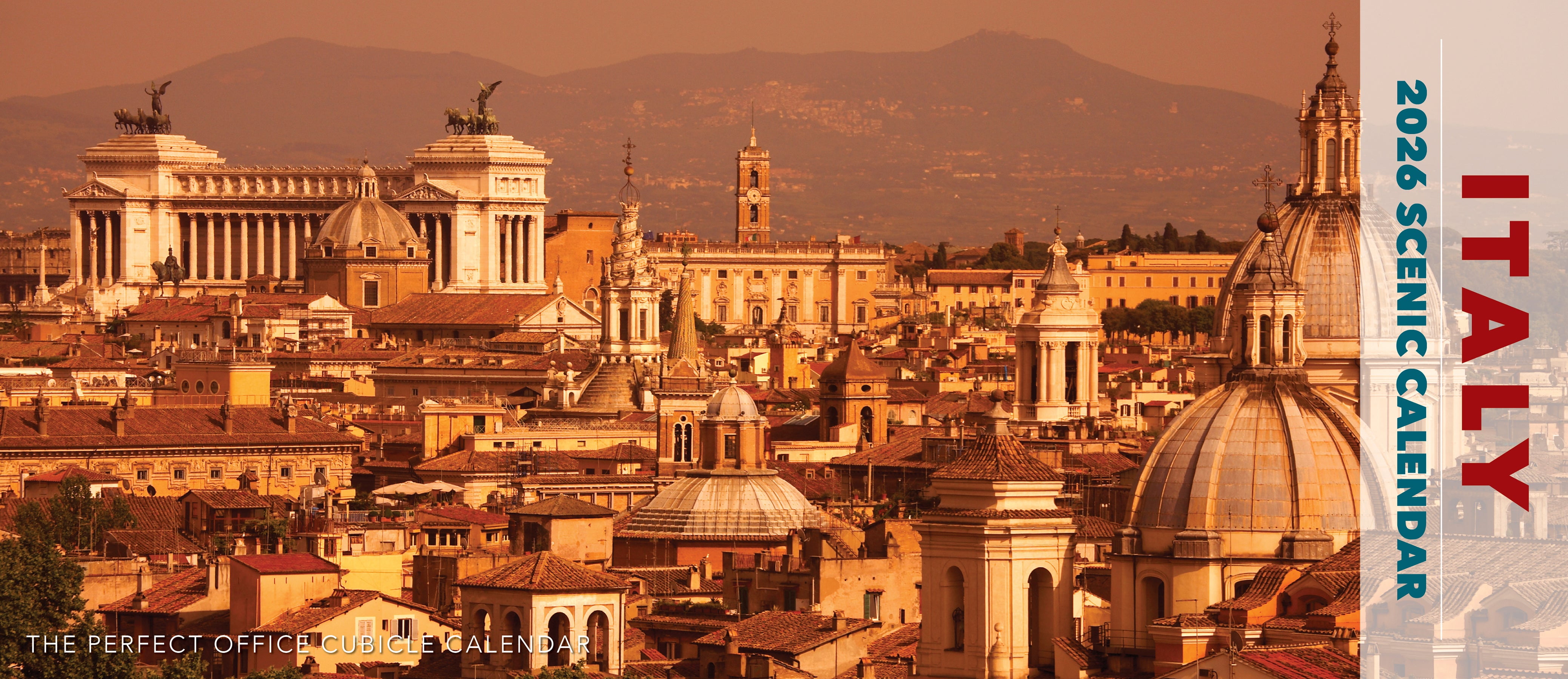 Italy 2026 Panoramic Wall Calendar