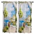 thumbnail image 1 of Italy Ancient Arch Garden Curtain For Living Room Kids Bedroom Kitchen Window Curtains Home Interior Drapes, 1 of 7