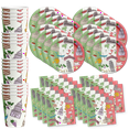 thumbnail image 1 of Italy Birthday Party Italian Supplies Set Plates Napkins Cups Tableware Kit for 16, 1 of 7