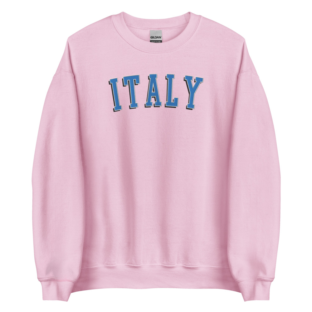 Italian Pink Printed Hooded Fleece Sweatshirt Winter Warm Unisex Long Sleeve Top main image 0