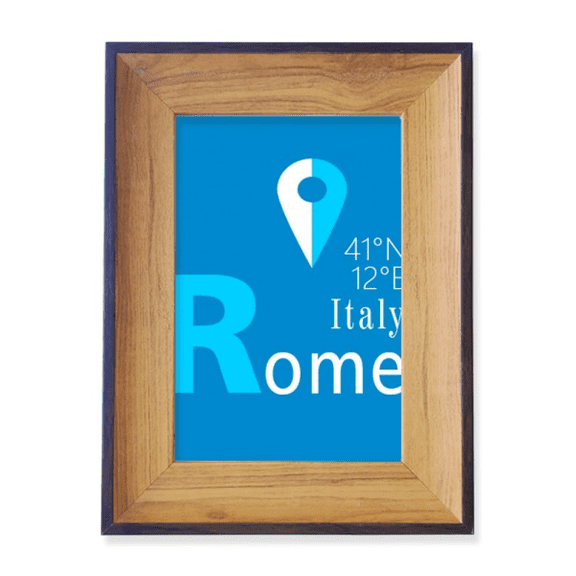 Italy Capital Geography Coordinates Trave Photo Frame Exhibition Display Art Desktop Painting