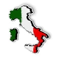 thumbnail image 1 of Italy Country Map Italian Flag - 5" Magnet for Car Locker Refrigerator, 1 of 1