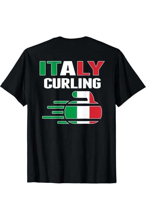 Italy Curling Team Fans Jersey Italian Winter Sports Lovers T-Shirt
