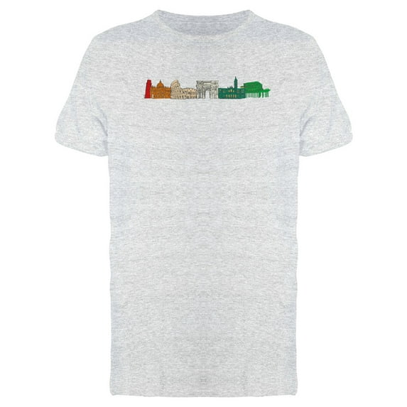 Italy Famous Landmarks T-Shirt Men -Image by Shutterstock, Male Medium