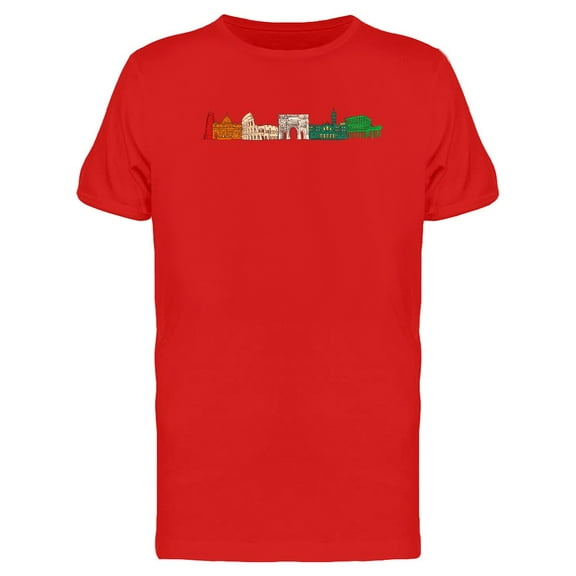 Italy Famous Landmarks T-Shirt Men -Image by Shutterstock, Male x-Large