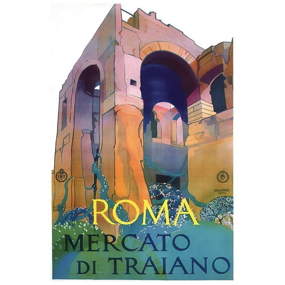 Italy - Firenze v2 - Vintage Travel Poster (16x24Inches)