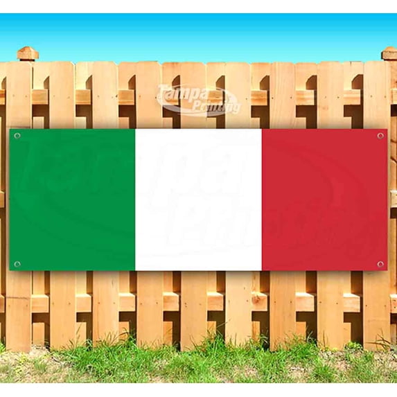 Italy Flag 13 oz Vinyl Banner With Metal Grommets