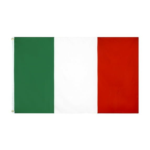 Italy National Flag - 59x23.5 Inch, Bright Color, Brass Buttonhole - High-Quality Fabric, Double-Stitched, Suitable for Indoor/Outdoor Use