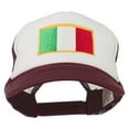 thumbnail image 1 of Italy Flag Embroidered Foam Front Mesh Back Cap - Maroon White OSFM, 1 of 5