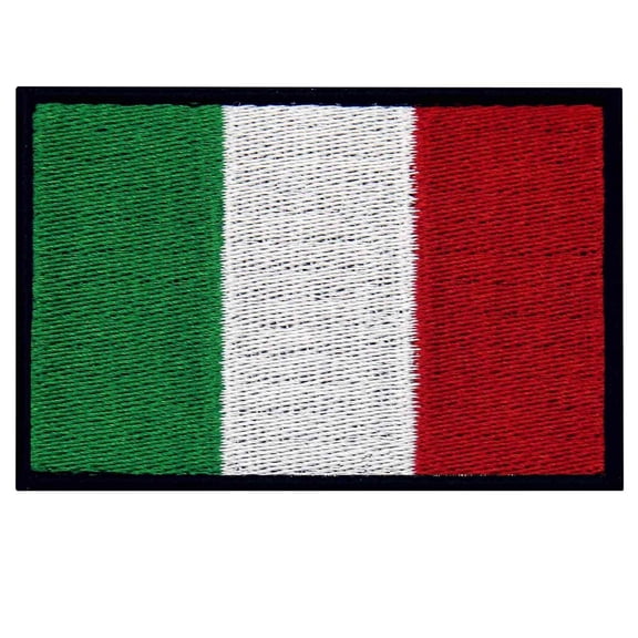 Italy Flag Embroidered Patch Italian Fastener Hook And Loop National Emblem