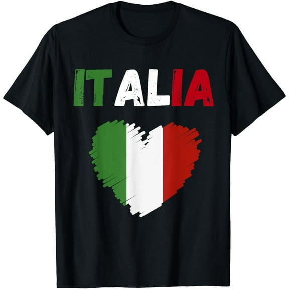Italy Flag Holiday Italy Heart Italian Flag T-Shirt