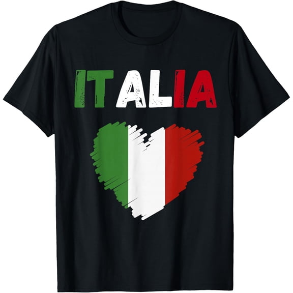 Italy Flag Holiday Italy Heart Italian Flag T-Shirt