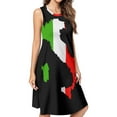 thumbnail image 1 of Italy Flag Map Spring Summer Dresses for Women Fashion T-shirt Dress Casual Sleeveless Loose Sundress with Pockets, 1 of 5