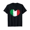 thumbnail image 1 of Italy Flag Merchandise For Italian Heritage Roots Heart KIds Men Women T-Shirt, 1 of 5
