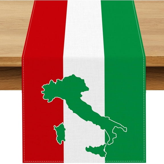 Italy Flag Table Runner Italian Themed Birthday Party Decoration Dining Room Home Kitchen Island Decor