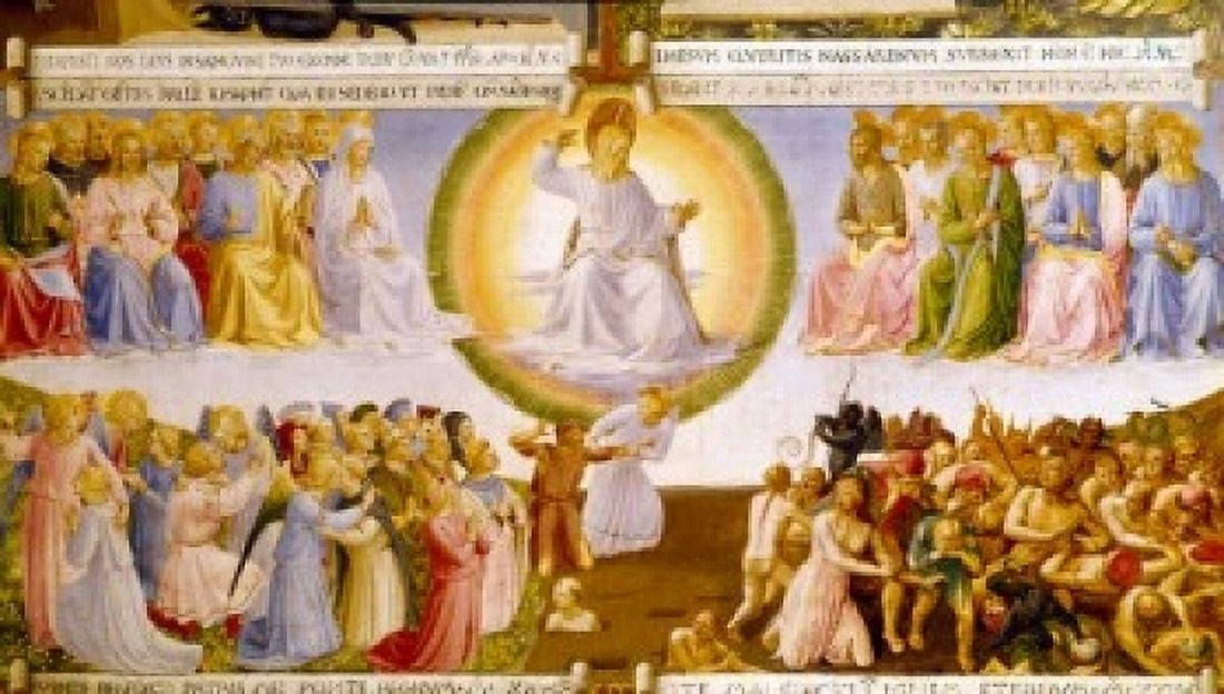 Italy Florence Museo di San Marco The Last Judgment by Fra Angelico circa 1450-52 Canvas Art - Fra Angelico (24 x 36)