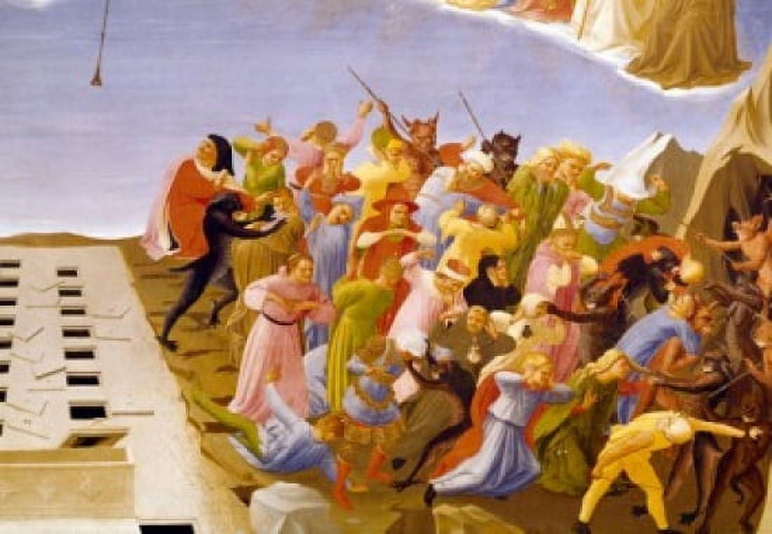 Italy Florence Museo di San Marco The Last Judgment by Fra Angelico detail tempera painting (1395 -1455) Canvas Art - Fra Angelico (18 x 24)