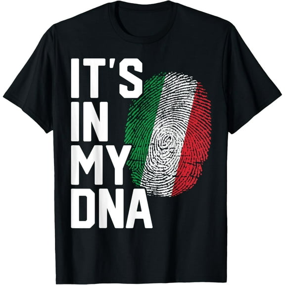 Italy Italian Flag Heritage T-ShirtMen and women, Black T-shirt, size: Extra large